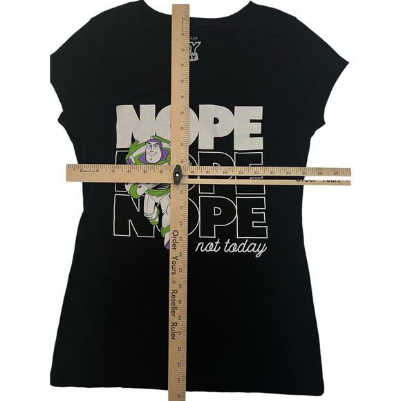 Disney Pixar Toy Story Buzz Lightyear “NOPE Not Today” Girls T-Shirt Size M 7-9 - Picture 5 of 7
